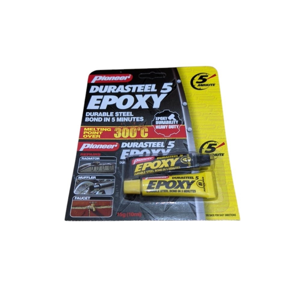 

Lem durasteel Pioner untuk knalpot 15gr tahan 300 derajat celcius durastel PAKET DUO