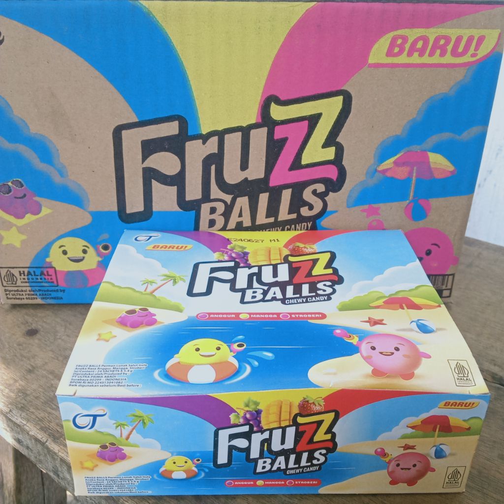 

[1 Box] Permen Fruzz Balls 5.4 gram | isi 24pcs/box