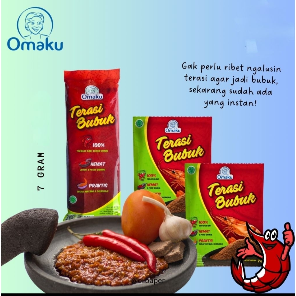 

TERASI BUBUK OMAKU berat 7g (minimal pembelian 3 pcs)