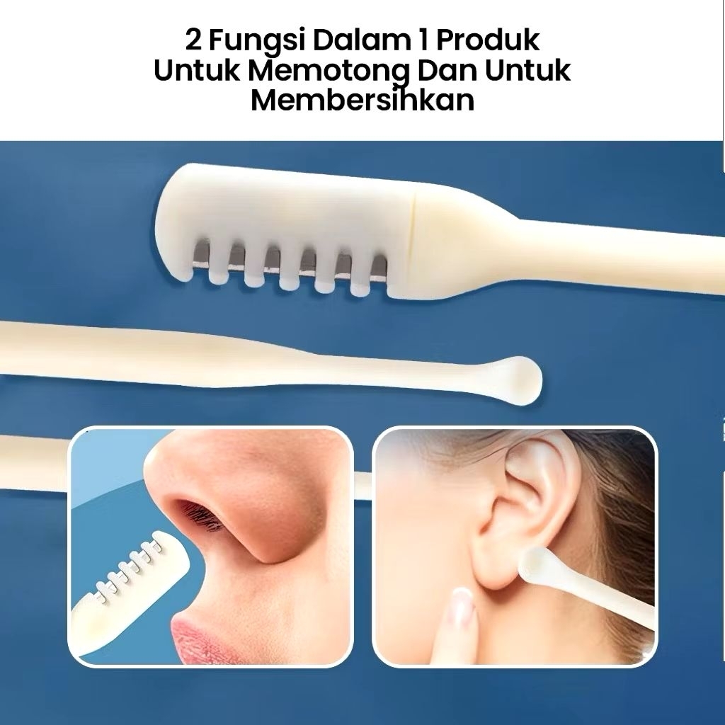 [isi 2] Alat Cukur Bulu Hidung 2in1 Pencukur Bulu Hidung Nose Hair Trimmer Pemangkas Bulu Hidung Ala