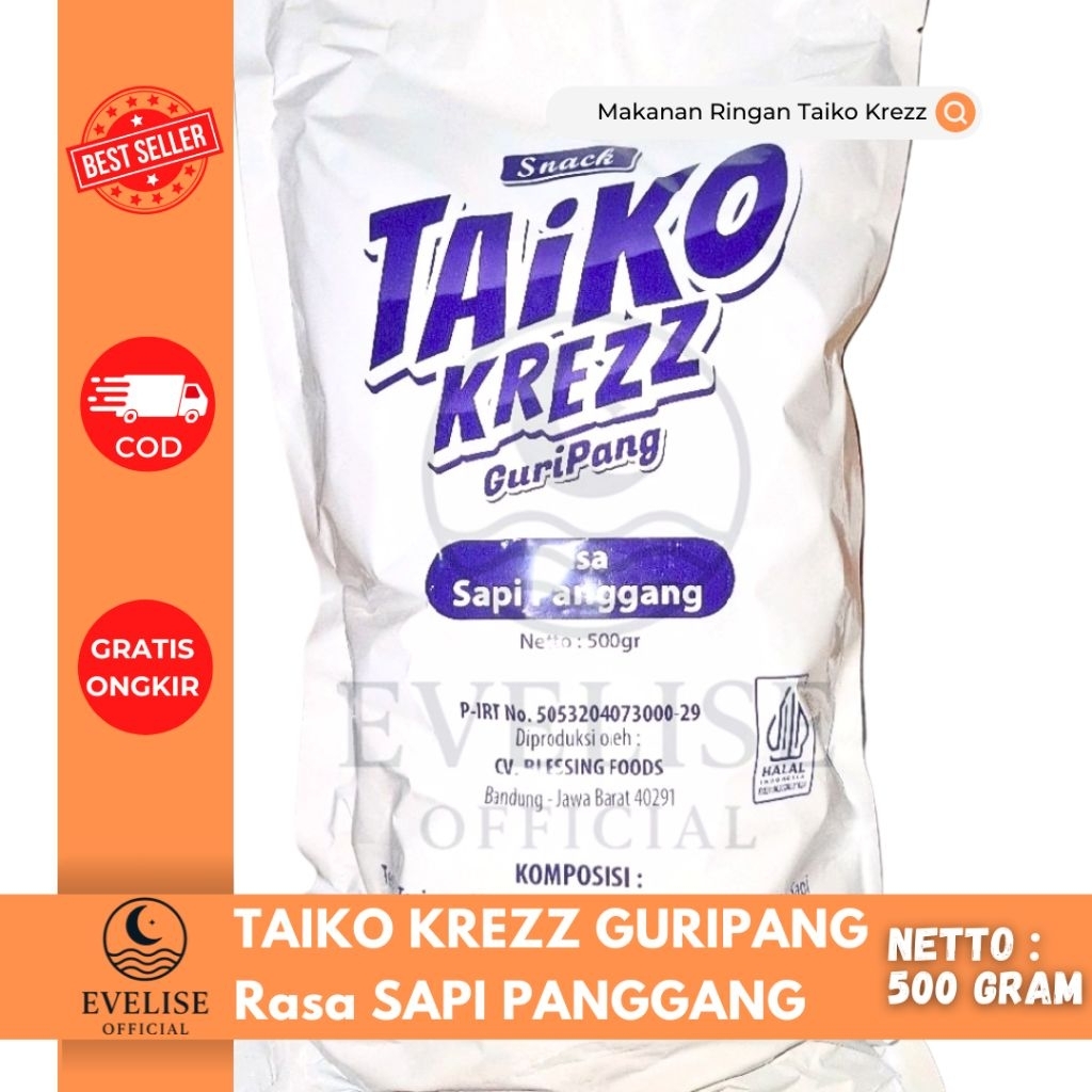 

Taiko Krezz Guripang Rasa SAPI PANGGANG 500 Gram| TAIKO KREZZ GURIPANG VIRAL
