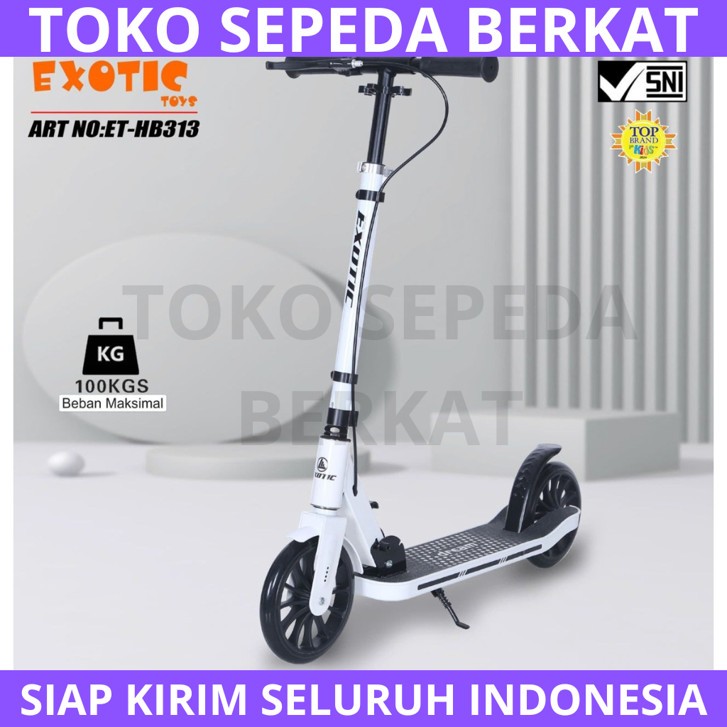Scooter Skuter ET HB 313 Anak & Dewasa 100 Kg Rem Tangan Manual