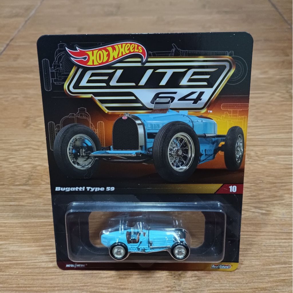 Hot Wheels Elite 64 Elite64 Bugatti Type 59 Blue 1934 Classic