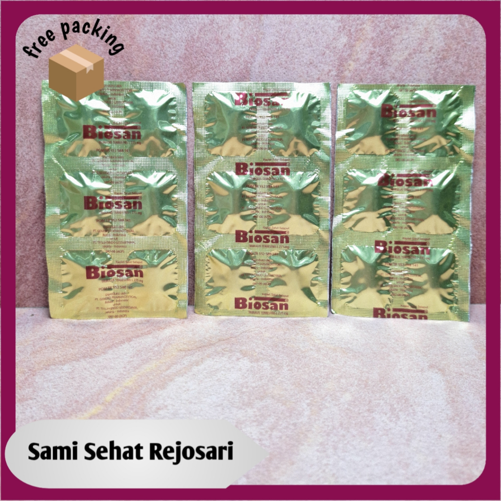 3 strip Biosan 275 mg 6 Tablet
