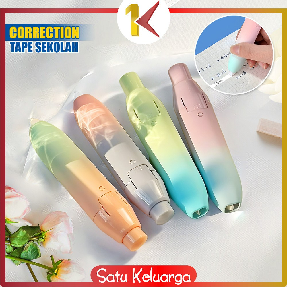 

EC SK-A97 Correction Tape Gradasi Warna Pastel Perlengkapan Sekolah Tip X Kertas Aesthetic / Tip Ex Roll Two Tone Model Cetek Pita Koreksi Multifungsi