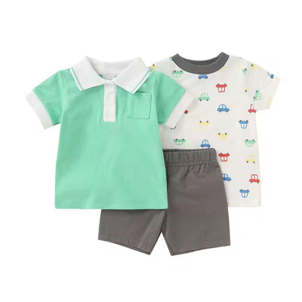 Set 3in1 baju anak laki-laki import