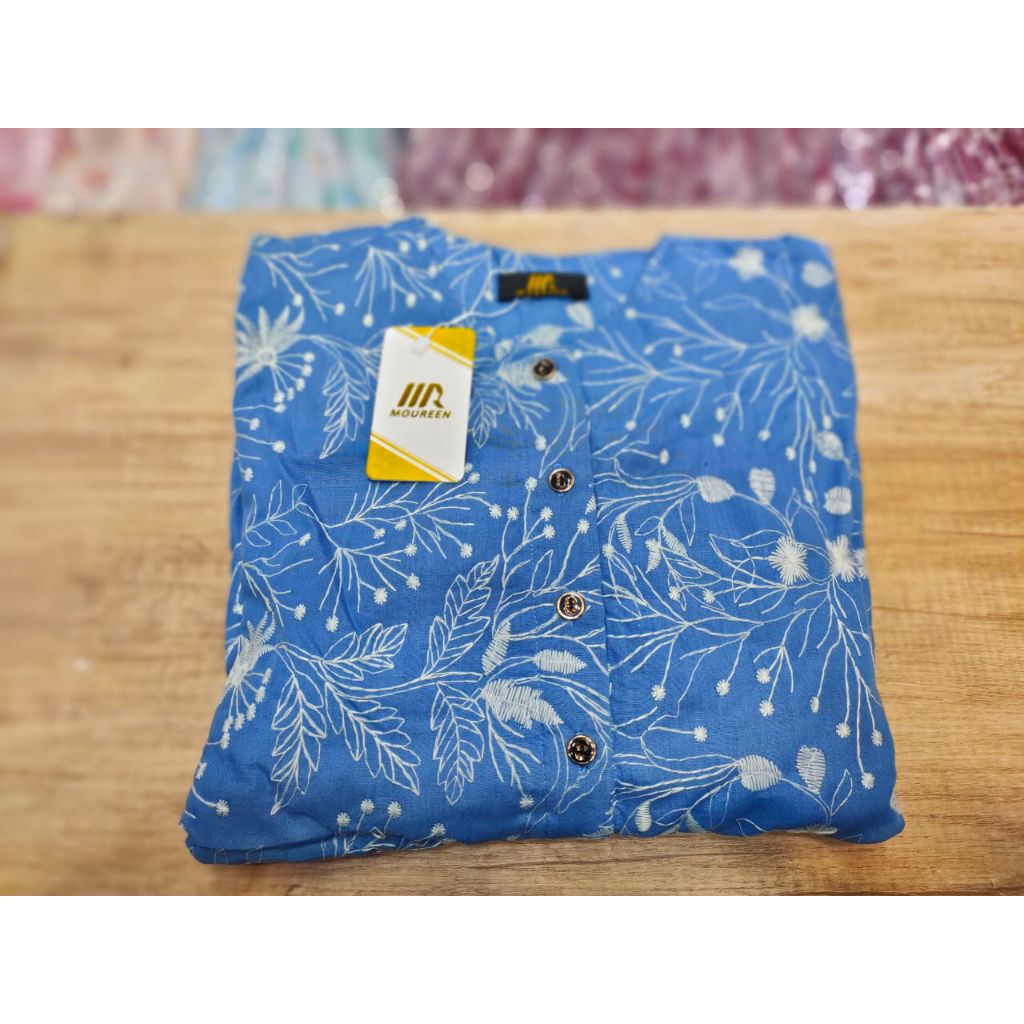 gamis katun bordir full furring terbaru cod gamis wanita katun bordir timbul