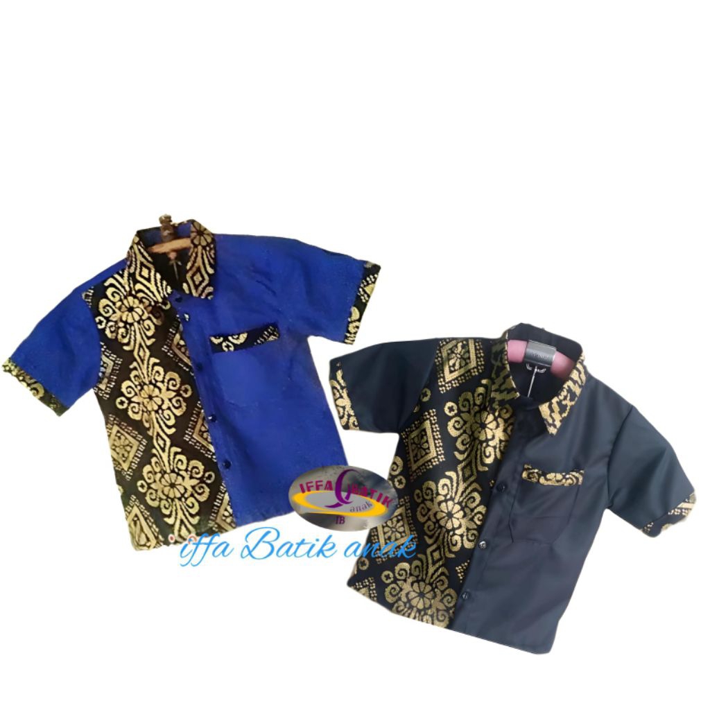 Atasan Batik Anak/Hem Batik Anak Kombinasi Usia 1-10th