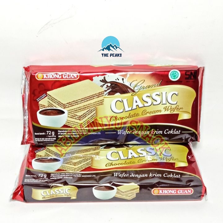 

(The Peaks) WAFER KHONG GUAN CLASSIC 72 GRAM - WAFER DENGAN KRIM COKELAT KHONG GUAN CLASSIC
