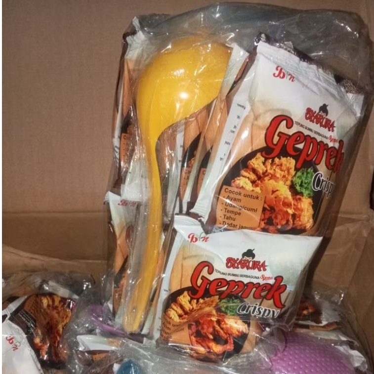 

20 pcs Tepung Bumbu Tepung Geprek Crispy SYAKURA @ 30 gram x 20
