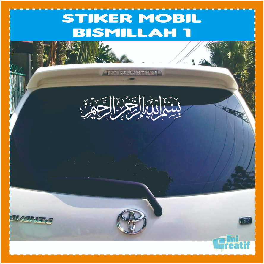 stiker bismillah kaligrafi untuk mobil & truck