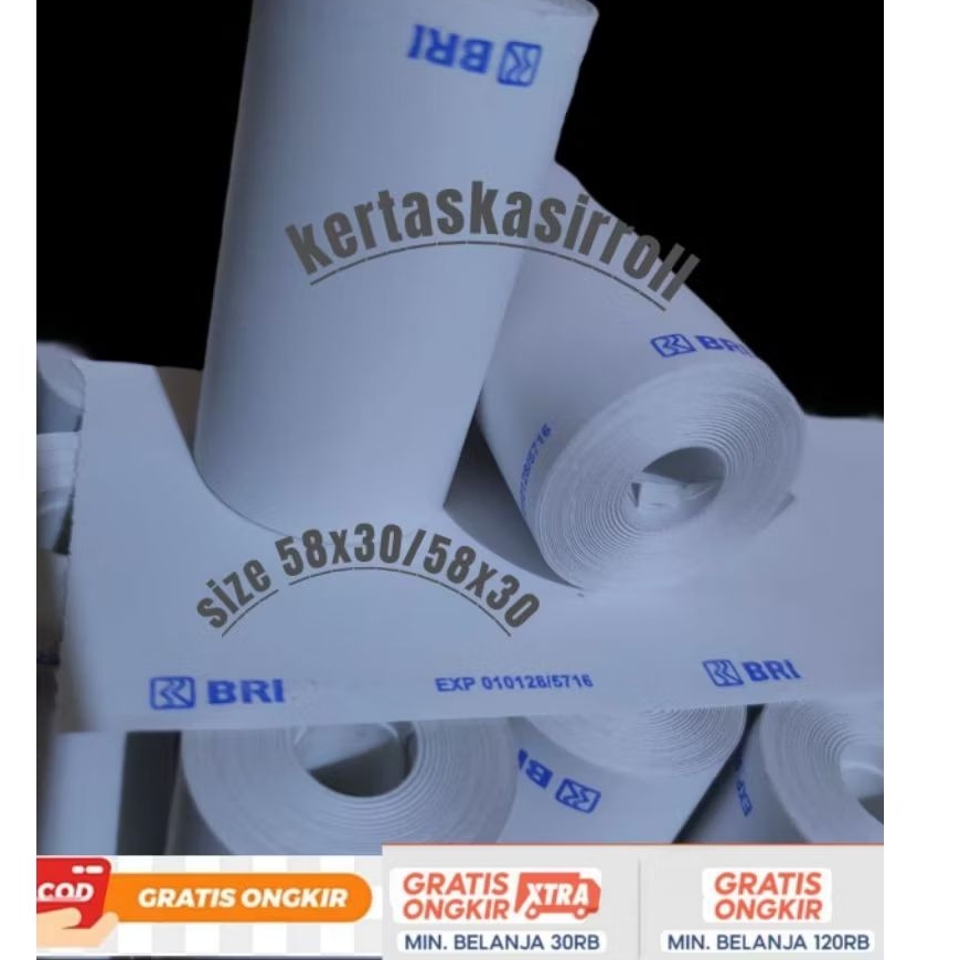 

Kertas thermal logo BRI 57/58x31mm