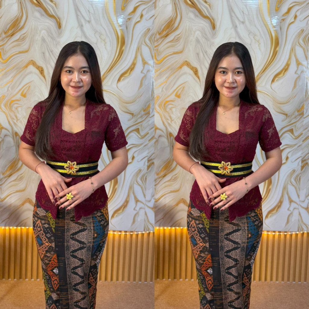 KEBAYA BROKAT RANAIMA/TANGAN PENDEK/KEBAYA BROKAT/KEBAYA KEKINIAN/KEBAYA REMAJA TRADISIONAL