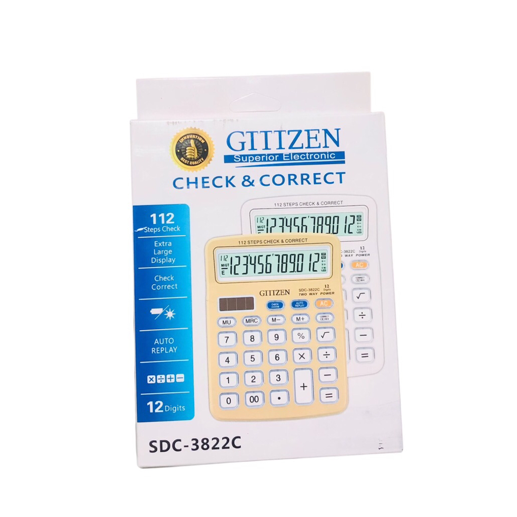 

Kalkulator Gitizen SDC - 3822 C GITIZEN 12 Digit