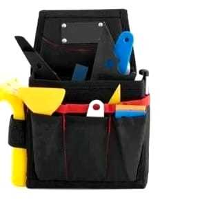 Tas Pinggang Kertas dan Pisau