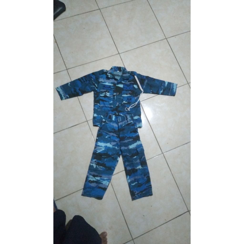 Baju seragam pofesi anak TNI tentara pl  1x pakai