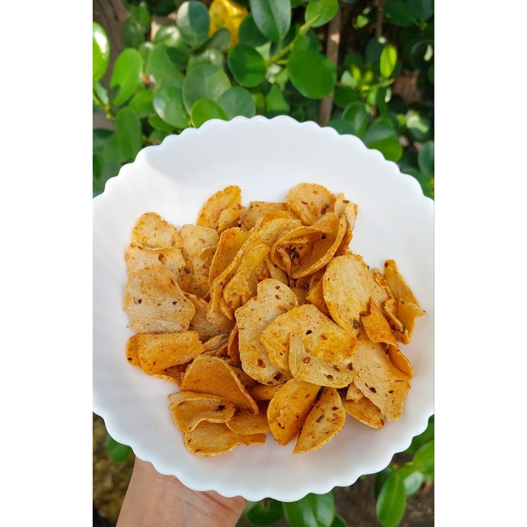 

Basreng pedas/ basreng koin/ kripik basreng daun jeruk 200gram