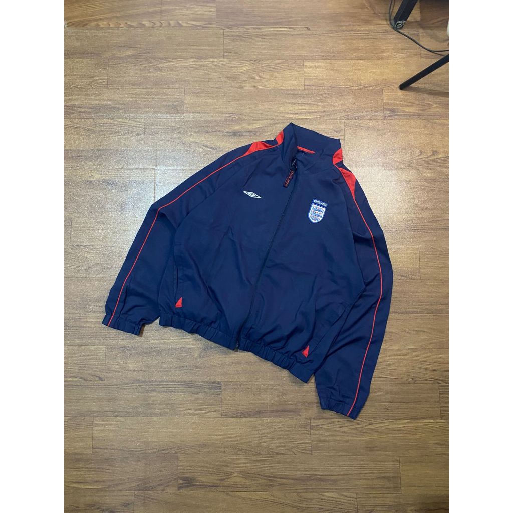 Jaket Tracktop Umbro England Vintage parashut mantab