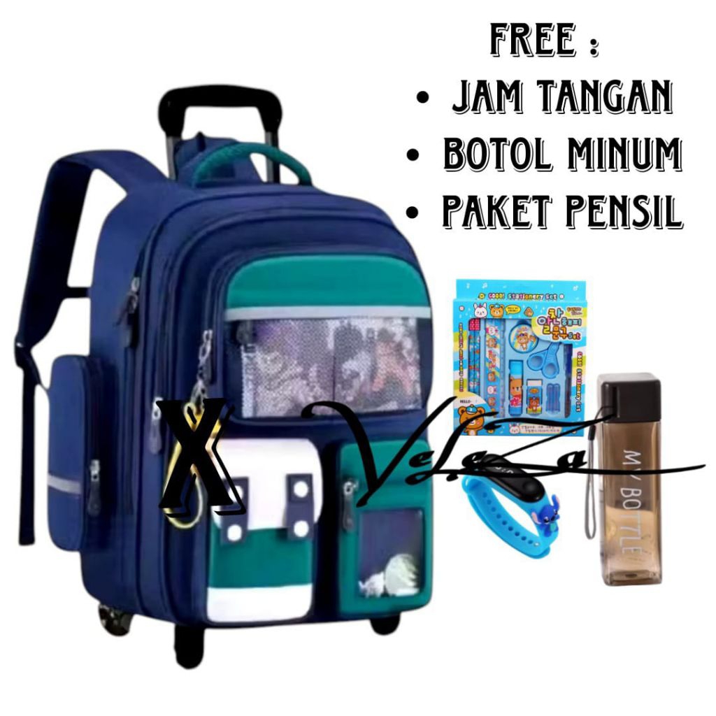 Tas ransel troli anak naruto tas sekolah SD kapasitas besar tas sekolah anak tas troli anak