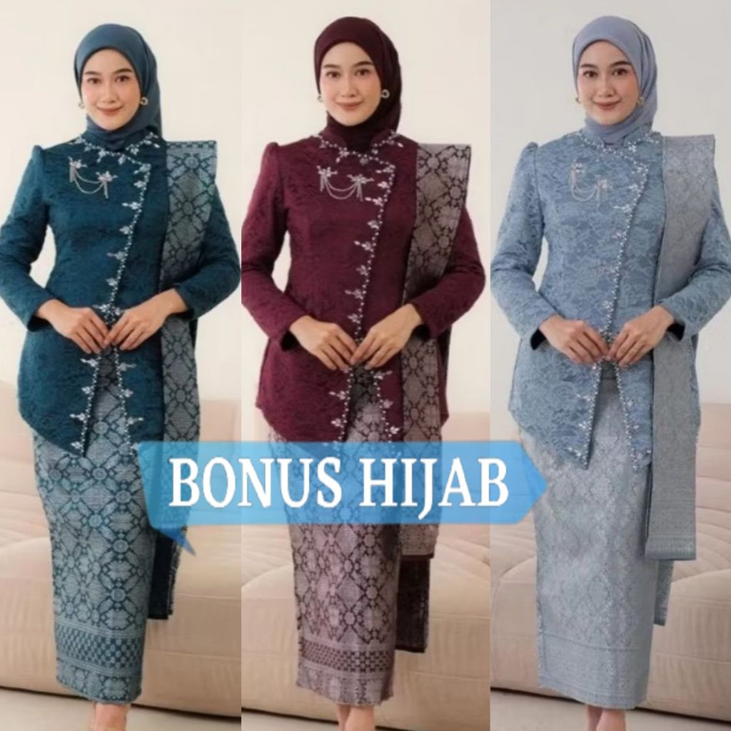 kebaya janggan jumbo ld 120 modern wisuda lamaran kondangan bridesmaind desain elegan kebaya 1 set l