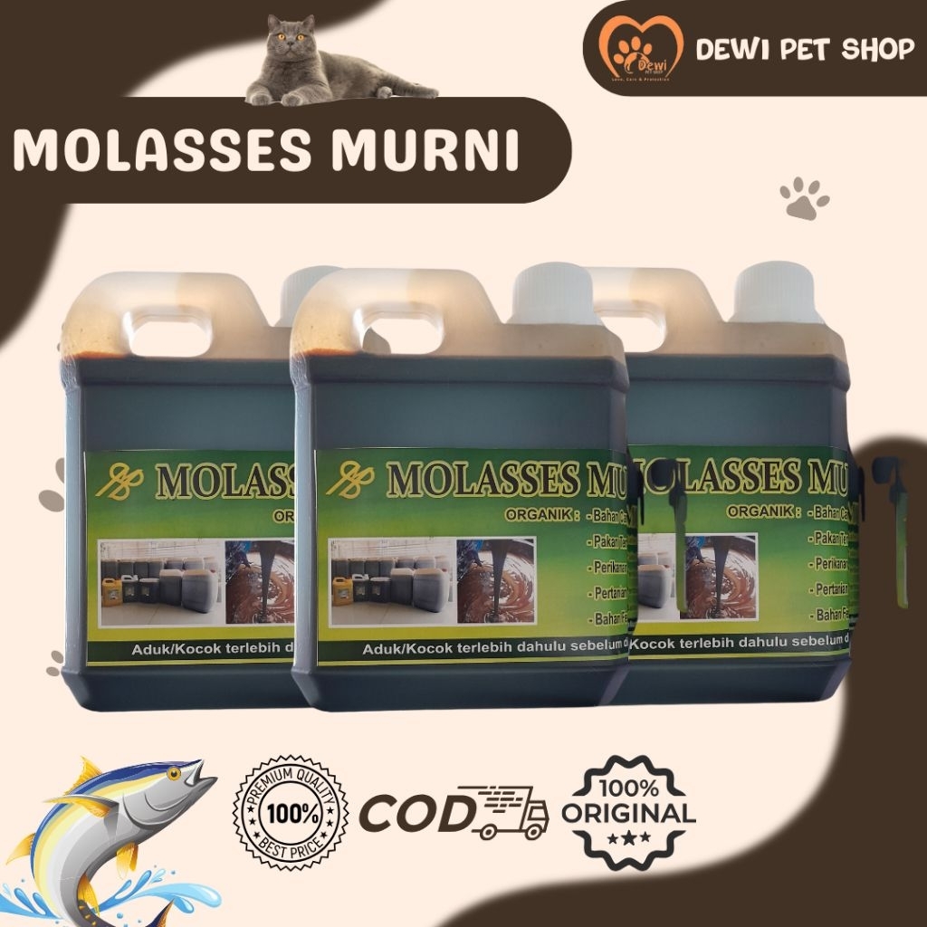MOLASE TETES TEBU 1 LITER ASLI TANPA CAMPURAN