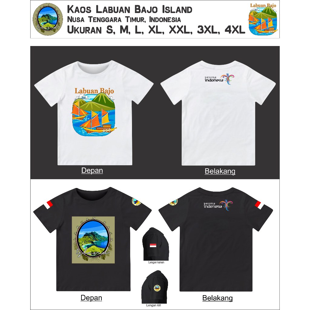 Kaos Labuan Bajo Island Dewasa