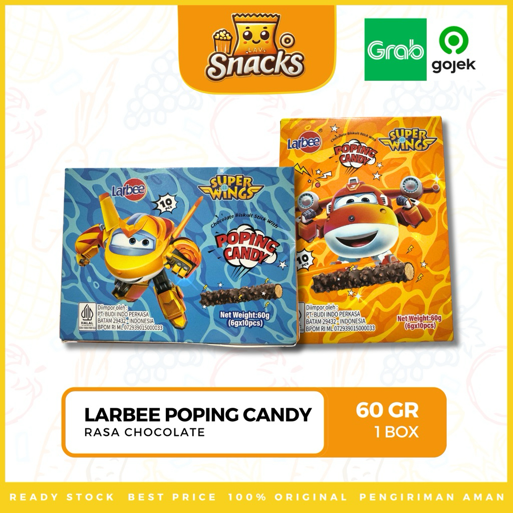 

Lav.Snacks︱Larbee Super Wings Poping Candy 60GR - 1 BOX