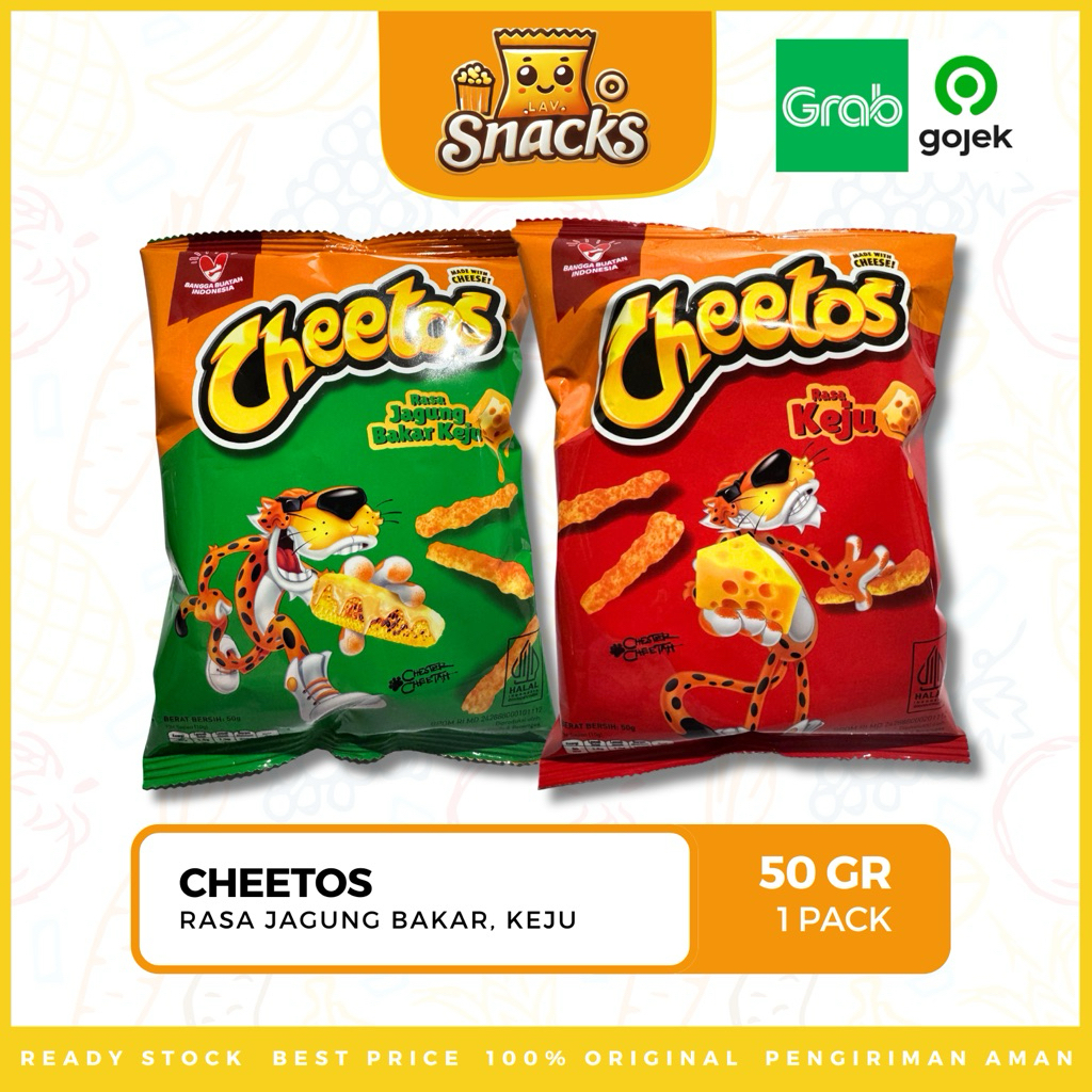 

Lav.Snacks︱Cheetos Keju / Jagung Bakar 50GR - 1 PCS