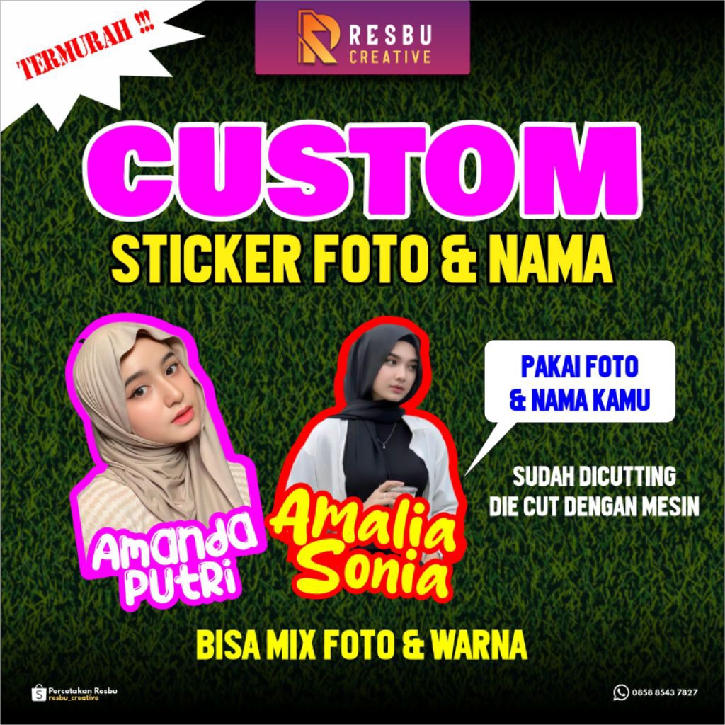 

Stiker Foto dan Tulisan Nama Custom Anti Air