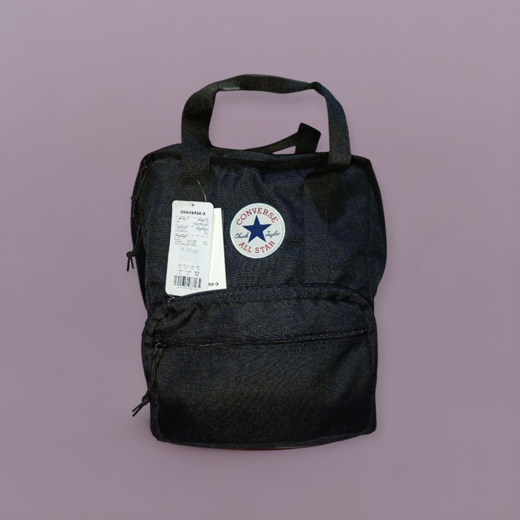 Tas Converse Square Backpack Unisex Black