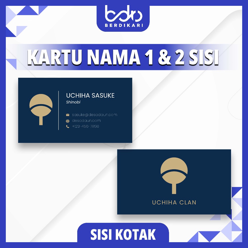 

Cetak Kartu Nama Art Carton 260 - 1 & 2 SISI Makassar