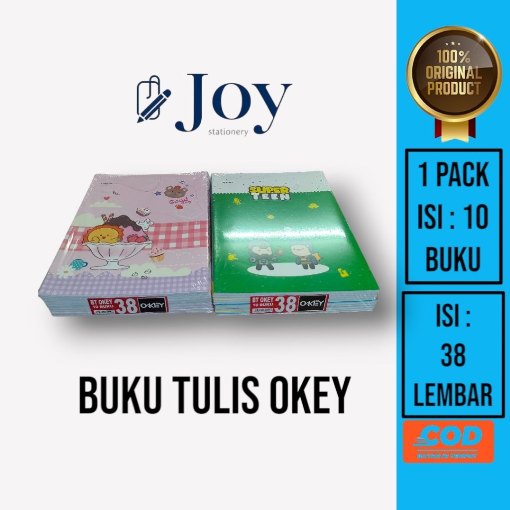 

PROMO Buku Tulis OKEY By KIKY 38 Lembar isi 10 buku (1 Pack)