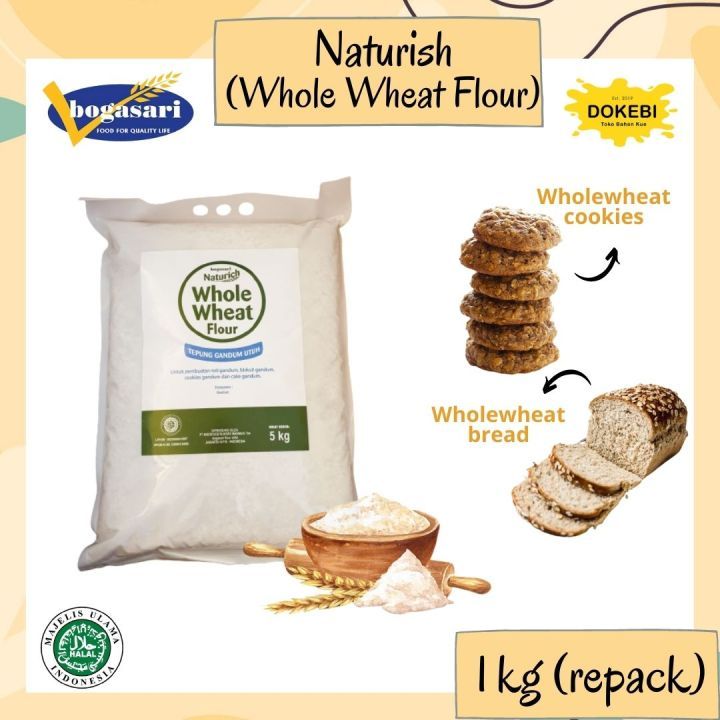 

Tepung gandum utuh Bogasari Whole Wheat Flour Bogasari Naturich