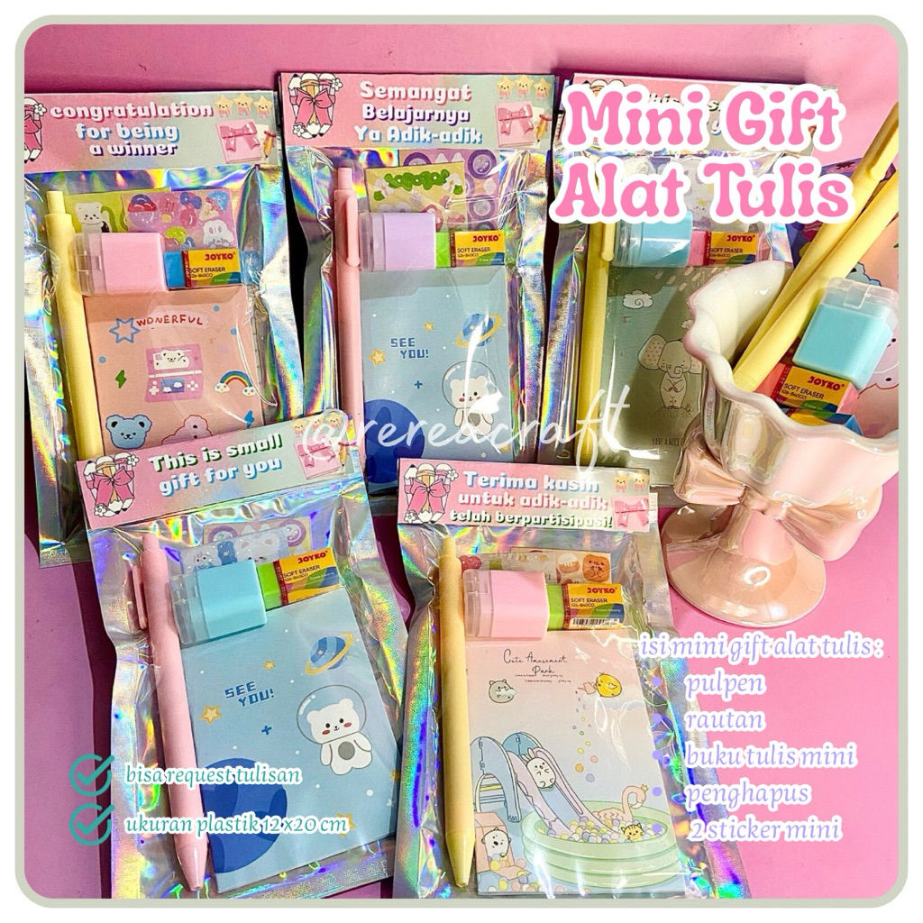 

Mini Gift Alat Tulis - Souvenir Hadiah Lucu - Freebies - Alat Tulis - Hadiah Alat Tulis - Mini Gift Lucu - ATK - Alat Tulis Colorfull - Termurah