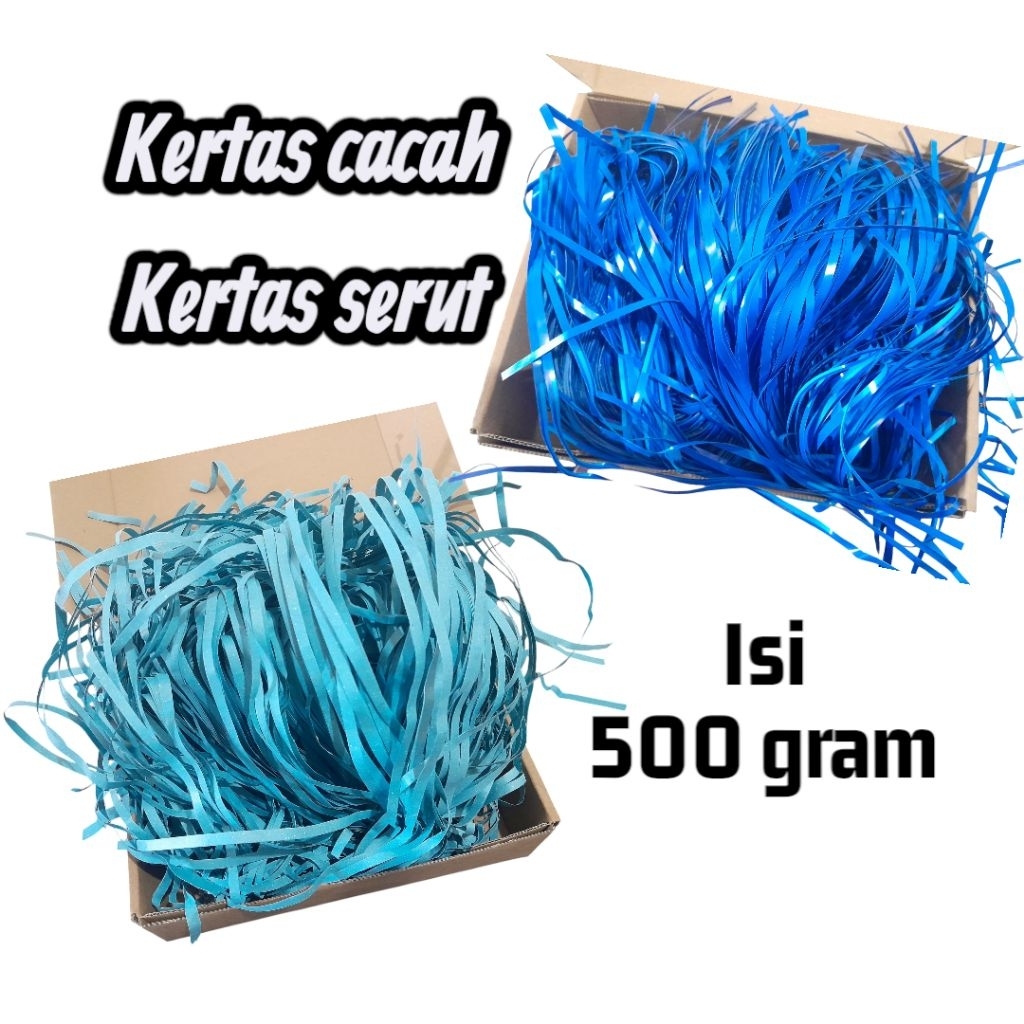 

Kertas Cacah / Kertas serut / Shredded Paper / Kertas hampers isi 500 gram