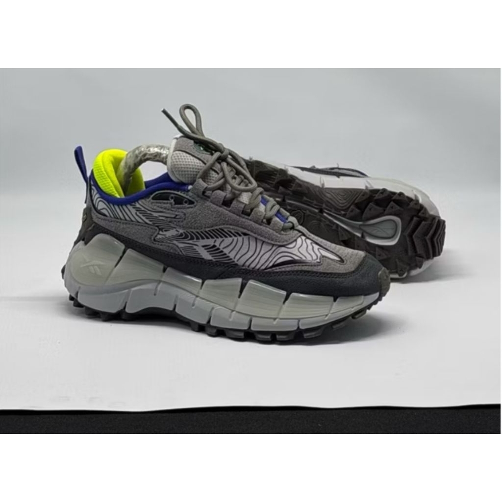 Sepatu Shoes R E E E B O K - Zig Kinetica 2,5 Grey Vibram