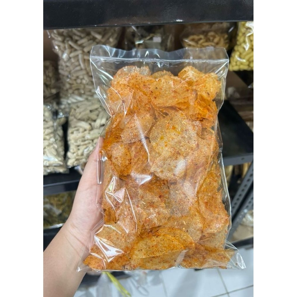 

Kripik kaca pedas / kripca full bumbu daun jeruk 500gr 1kg 1,5kg