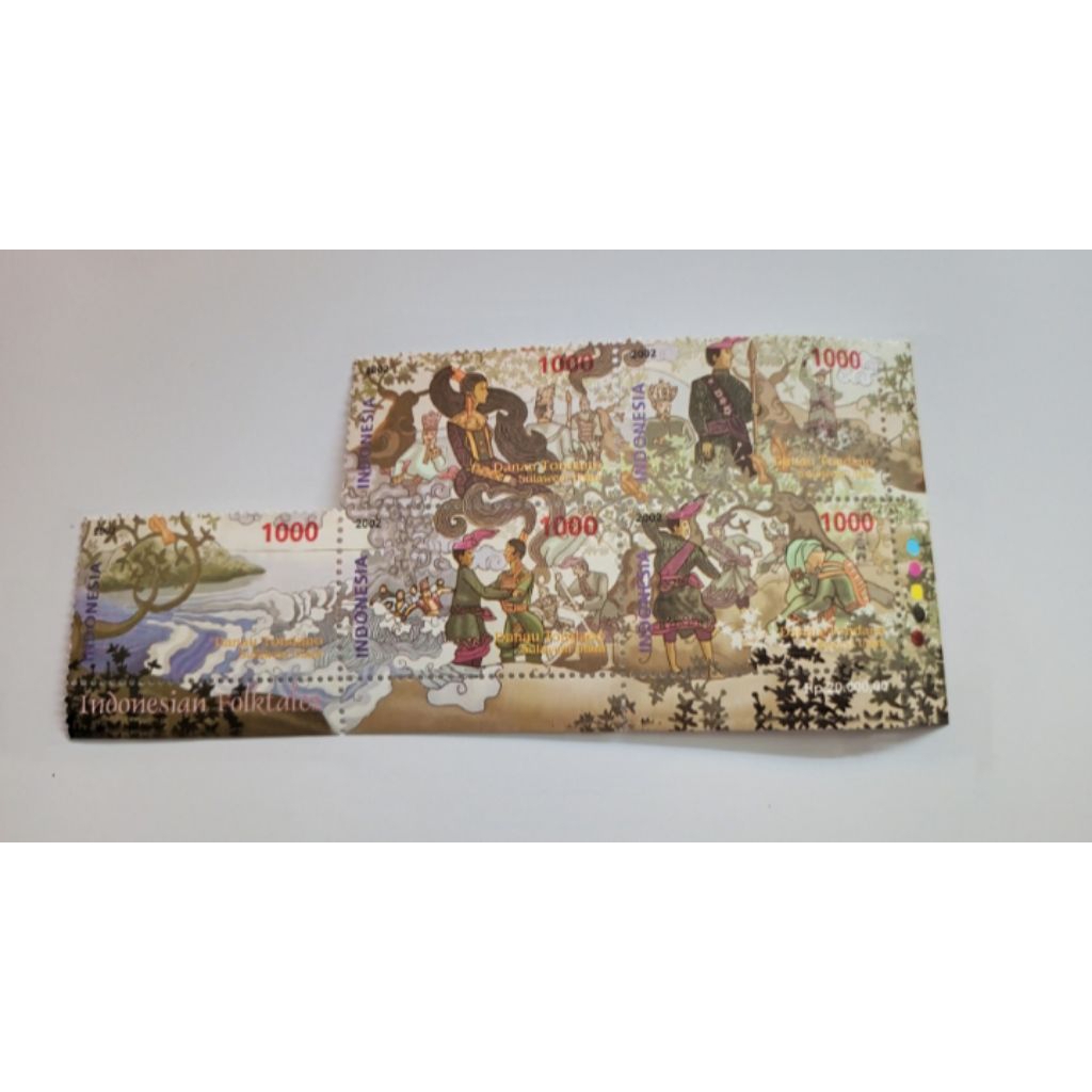 

5 pcs Perangko Seri Cerita Rakyat Indonesia Folktates / Danau Tondano Sulawesi Utara Tahun 2002