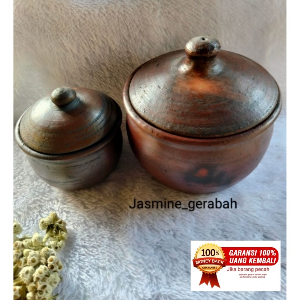 Kendil bubur / kendil gerabah asli bayat free bubble wrap