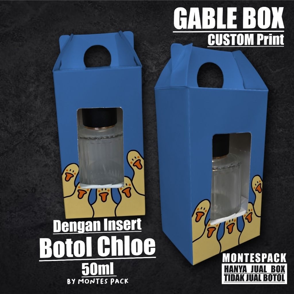 

GABLE BOX CUSTOM PRINT | for botol Chloe 50ml | Gable Box PRINT