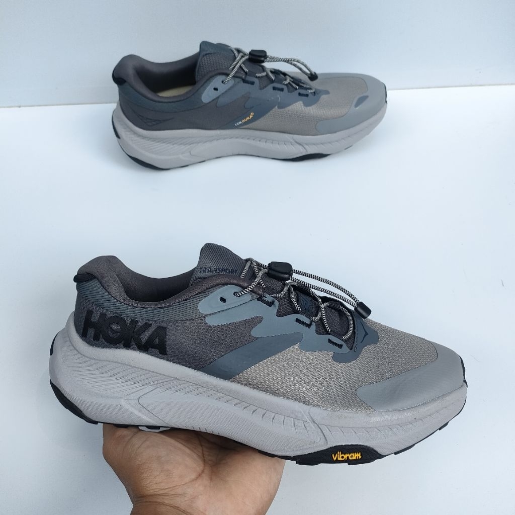 Sepatu Running Hoka One One Transport Castlerock Black