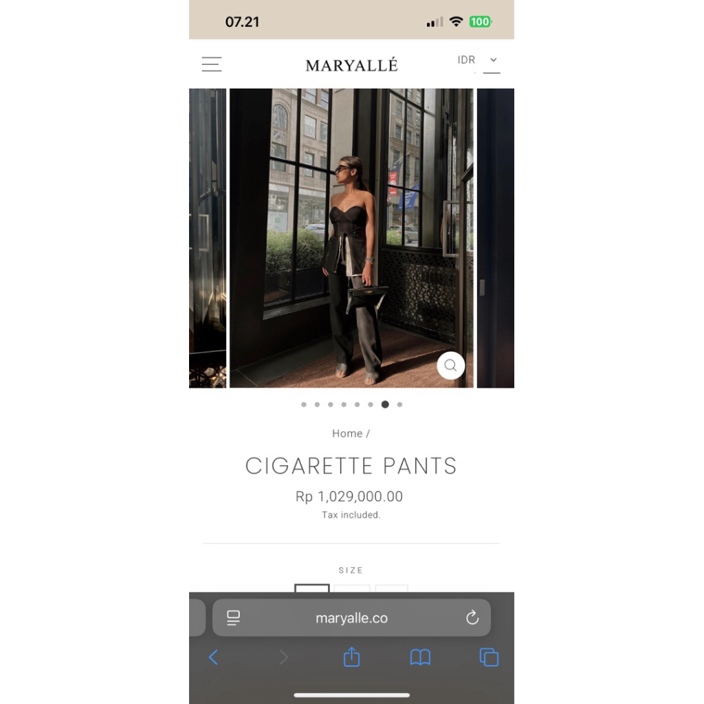 maryalle cigarette pants size m