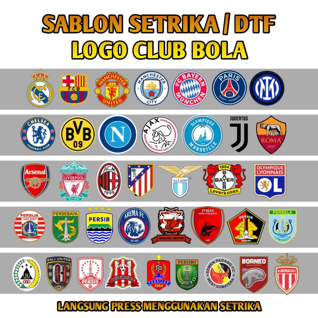 

Sablon Setrika Logo Club bola