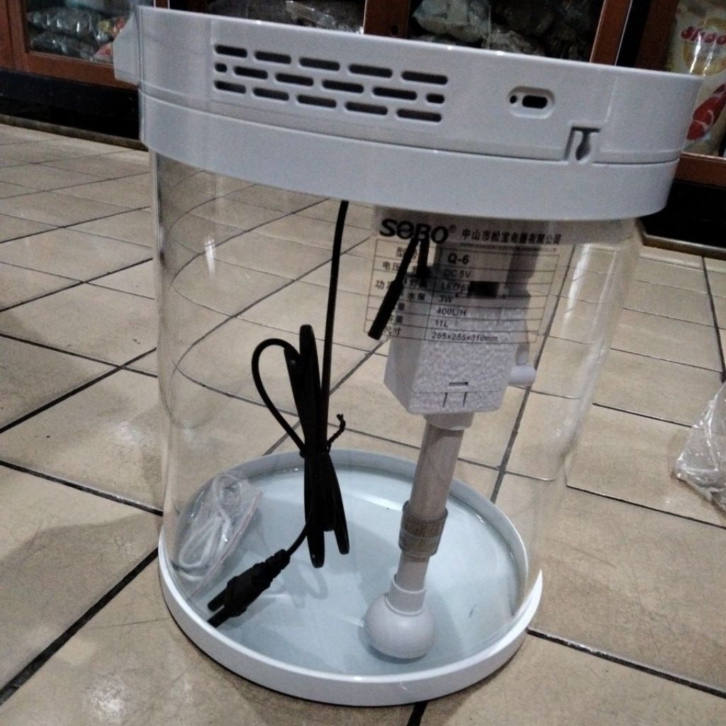 aquarium sobo tabung +lampu+ filter
