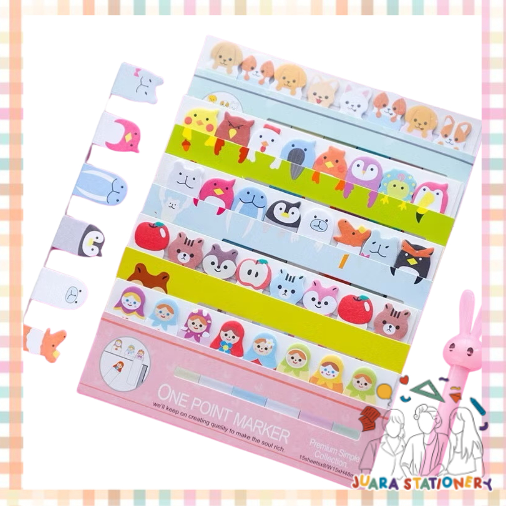 

(1407) Pembatas Buku Sticky Notes Motif Karakter Lucu / Post It Motif Sticky Notes Pembatas Buku