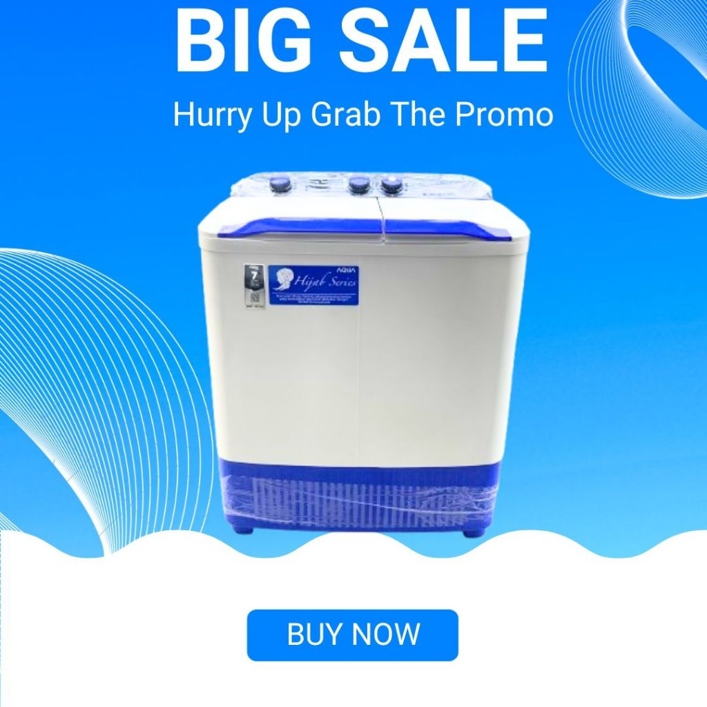 Mesin Cuci Aqua 2 Tabung - AQW881XT