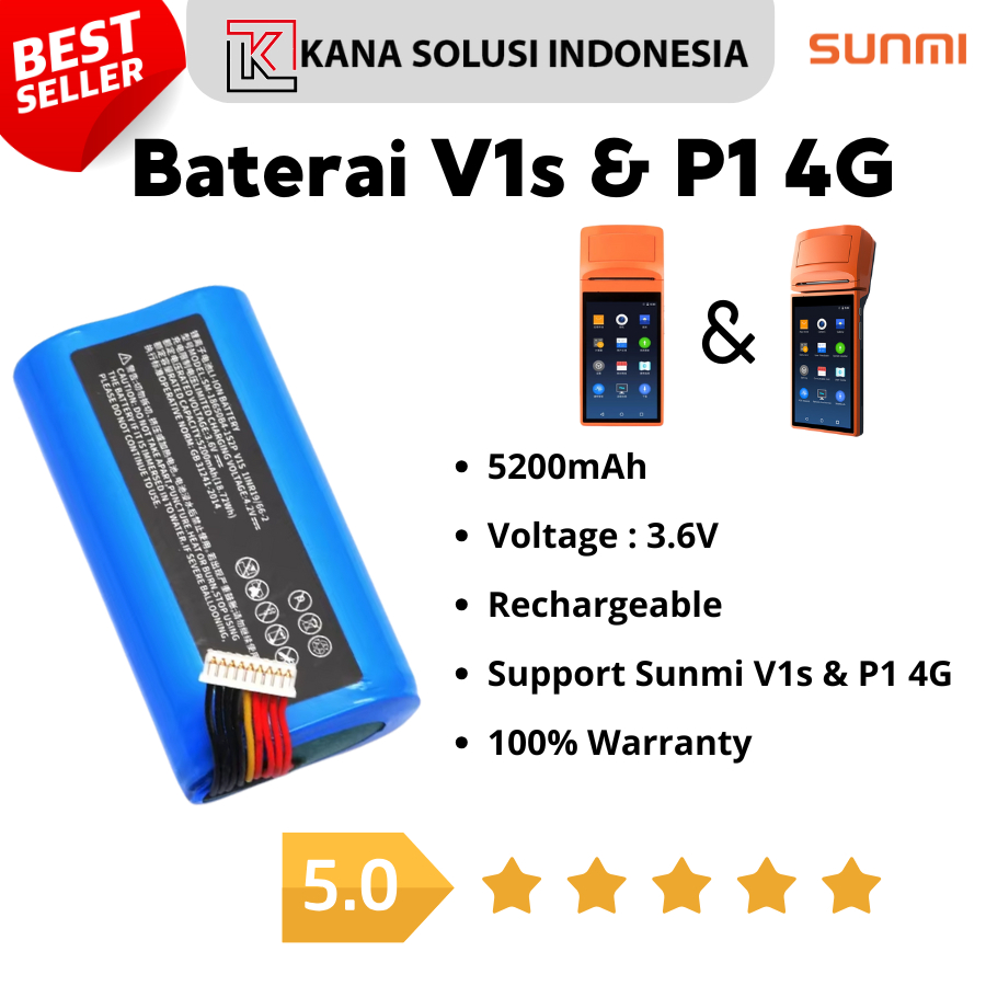 Baterai Sunmi P1 4G & V1s