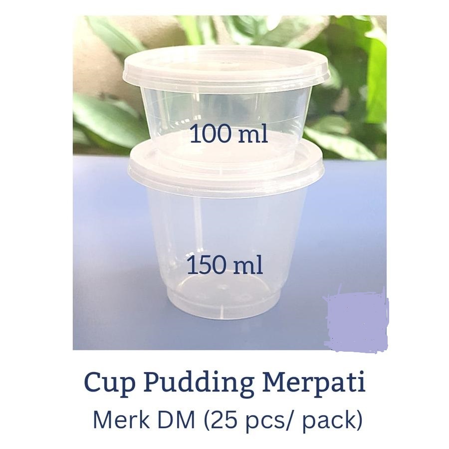 Thinwall Cup Puding Merpati 100ml 150ml / Cup Puding Plus Tutup