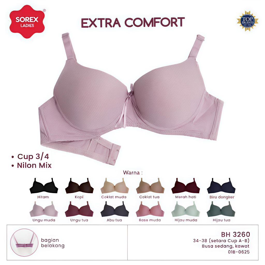 BARU BH SOREX 3260 Ada Kawat, kait 2, tali bisa dilepas