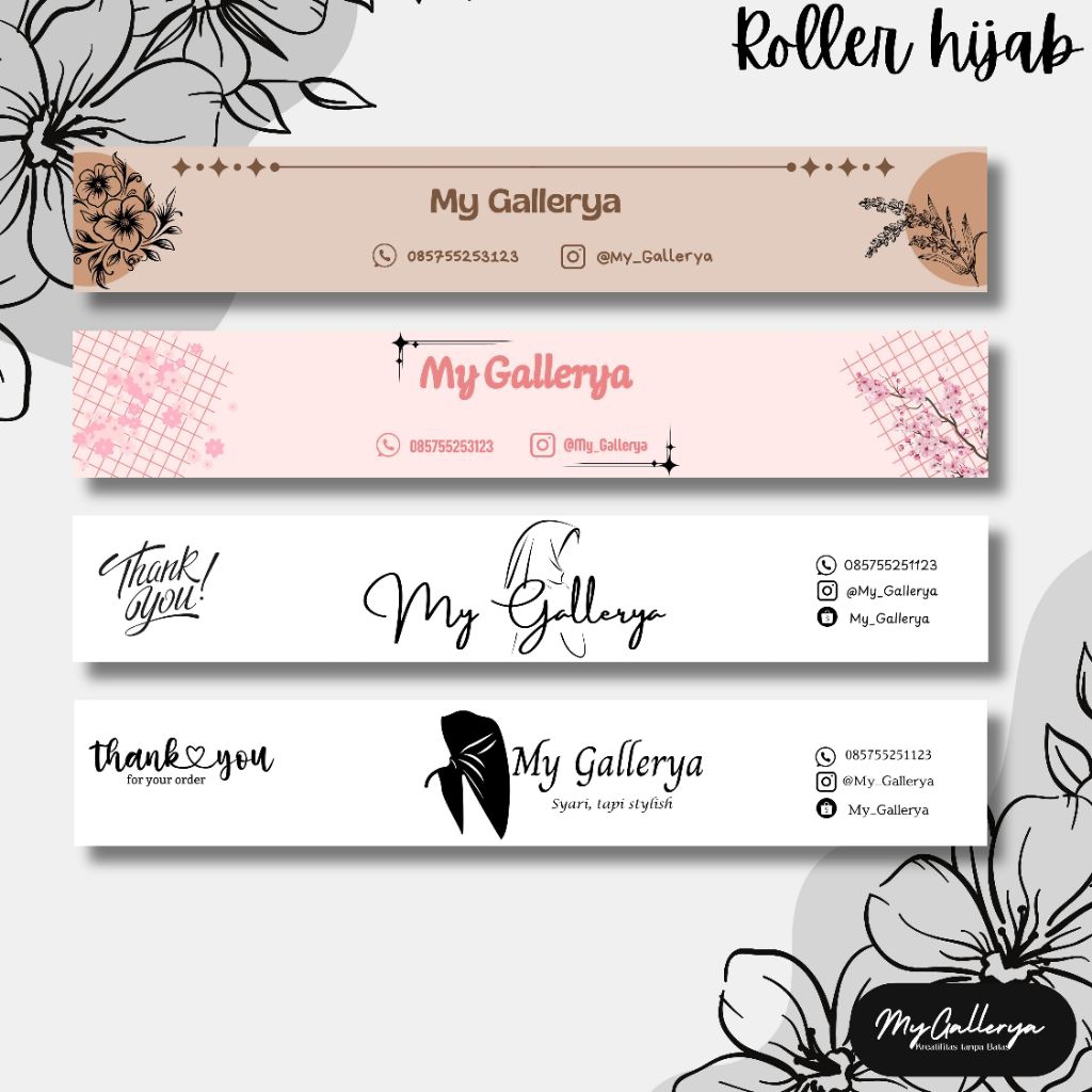 

roller hijab/roll hijab/paper belt hijab/label hijab